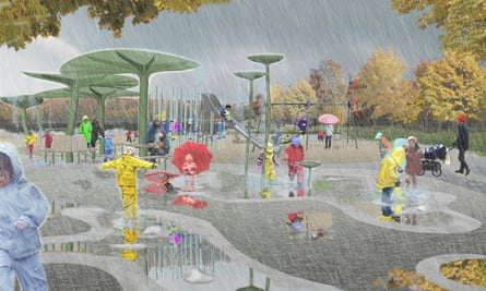 Artist’s impression of the Regnlekplatsen, or rain playground