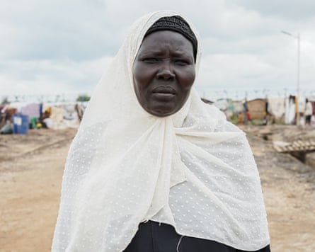Portrait of Alel Agoth in the Renk transit centre in South Sudan
