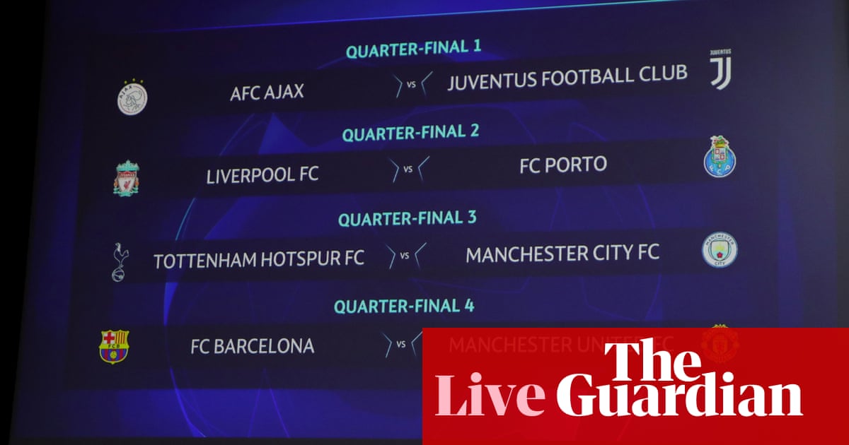 Champions League Spurs V Man City And Barca V Man Utd In Last