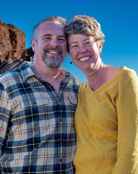 Man and woman smiling