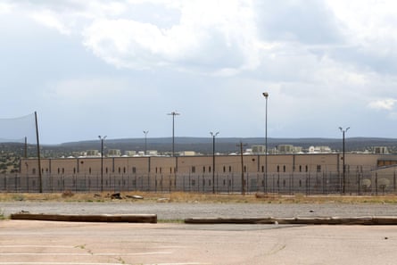 The exterior of a correctional facility.