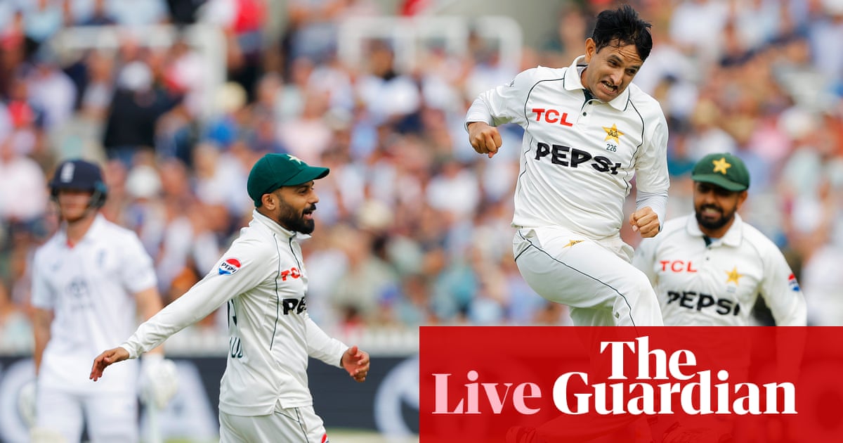 England v Pakistan: second men’s cricket Test, day one – live