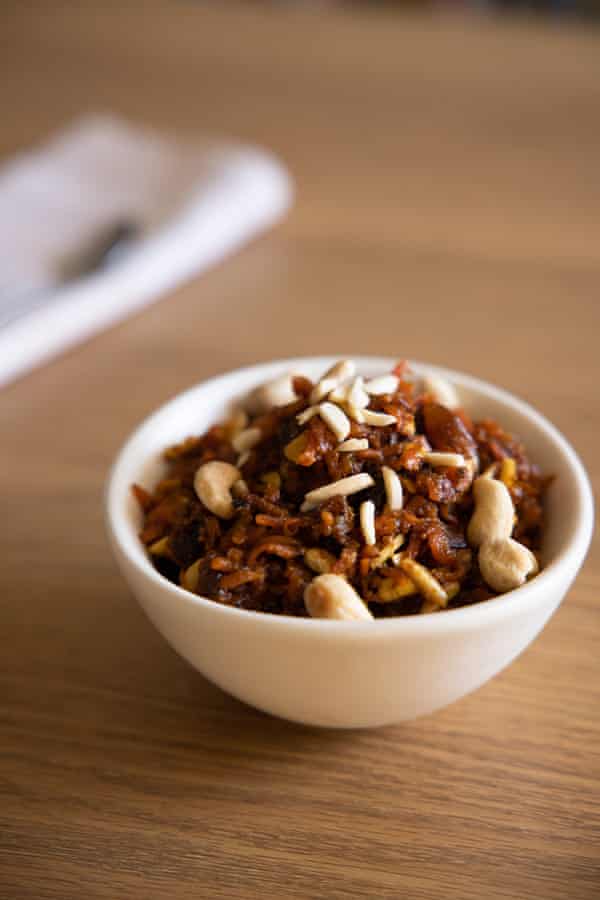 Gajar ka halwa, also known as gajorer halua, gajrela, gajar pak, and carrot halwa is a carrot-based sweet dessert pudding from the Indian subcontinent. A community-led project and cookbook called Cooking, Recovery & Connections was created by residents of North Melbourne and Flemington, Victoria Australia.