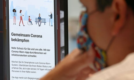 A developer at the tech company SAP works on the German government’s official Covid-19 tracing app in May