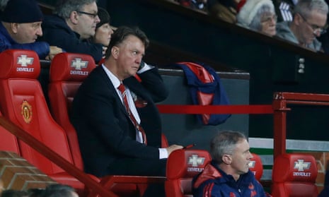 Louis van Gaal during Manchester United's match against Norwich City