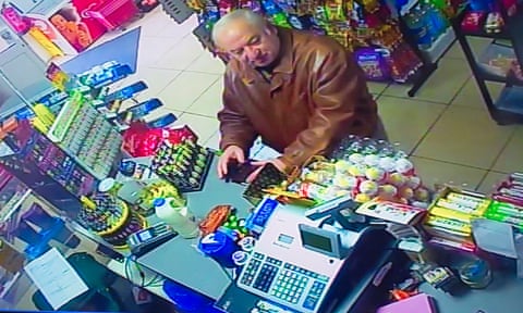 CCTV footage showing Sergei Skripal shopping at his local store, Bargain Stop