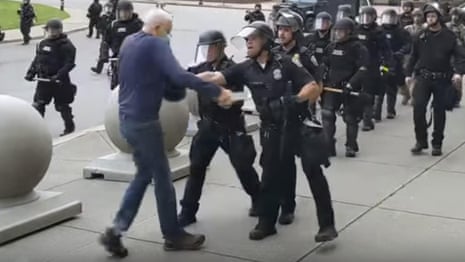 Video shows police in New York state shoving 75-year-old to ground