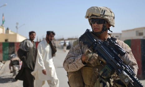 A US Marine in Helmand province, Afghanistan, in 2012