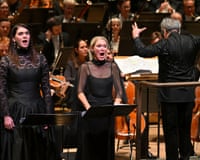 Soprano Maria Bengtsson and contralto Noa Beinart sing as Sir Antonio Pappano conducts the orchestra
