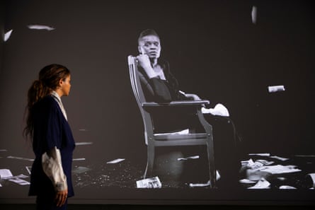The Long Goodbye by Carrie Mae Weems, on display at V&A East museum, London.