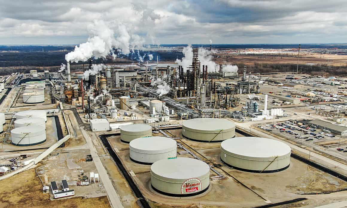The ExxonMobil refinery near Joliet, Illinois
