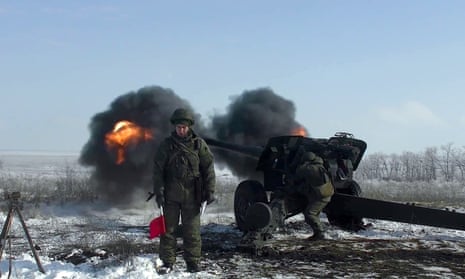 Russian troops take part in training exercises in the Rostov region of Russia.
