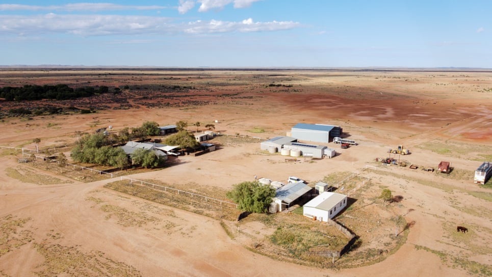 Evelyn Downs from the air. Photograph: Kelly Barnes/The Guardian