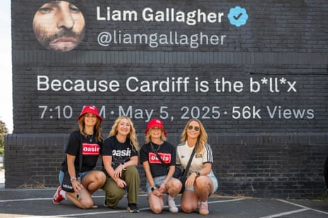 Oasis fans in Cardiff