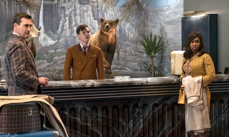 Lobby group … Jon Hamm, Lewis Pullman and Cynthia Erivo in Bad Times at the El Royale.