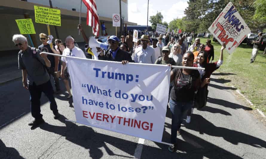 detroit protest donald Trump