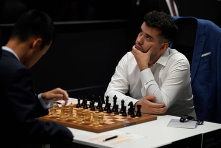 Ian Nepomniachtchi looks on during the first day of the Candidates tournament last month.