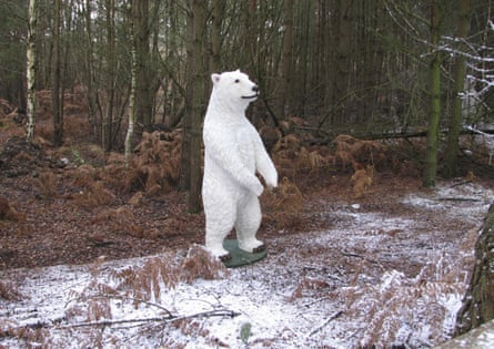 A fake polar bear