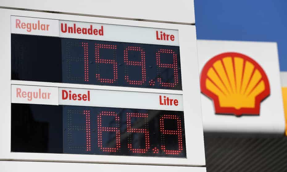 Petrol prices at a Shell station in London on 8 March 2022.