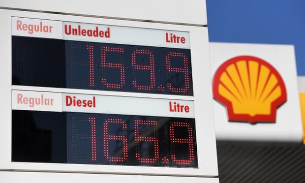 Petrol prices at a Shell station in London on 8 March 2022.