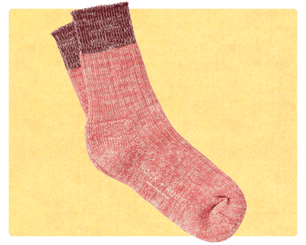 Rock ruby pink rose elsie cotton socks