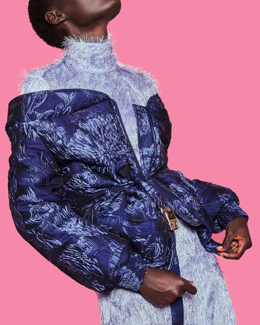 Flower power: Thebe Magugu’s floral bomber.
