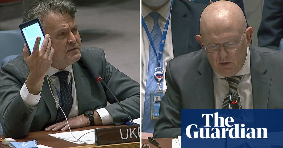 Tense exchanges between Ukraine and Russia at UN security council – video