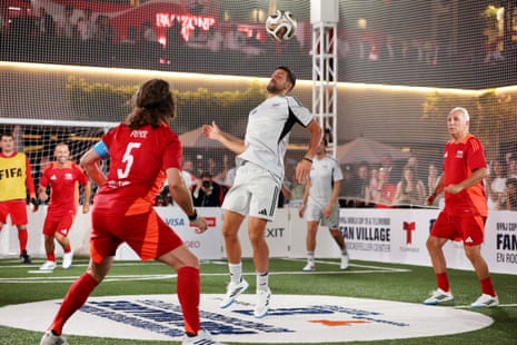 Novak Djokovic plays in Fifa Legends Match.