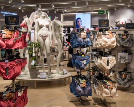An M&S lingerie department