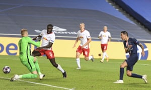 Ángel Di María scores against RB Leipzig in Champions League semi-final