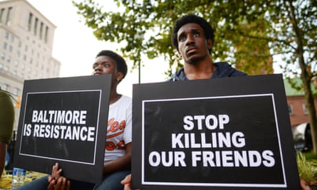 A gathering to remember Freddie Gray, and all victims of police violence, during a rally outside city hall in Baltimore, Maryland.
