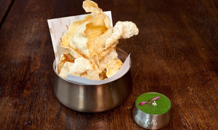 smoked poppadoms.