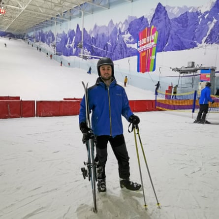 Austin Mellor at the Chill Factor ski centre in Manchester.