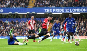Livramento is fouled by Chilwell.