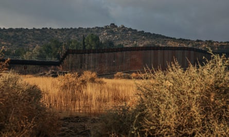 The wall at Jacumba, California, on 22 January.
