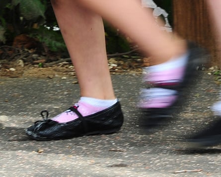 A child's feet arsenic they walk