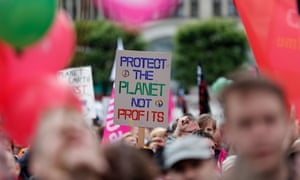 Climate protesters in Hamburg ahead of the G20 summit, which begins on Friday.