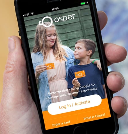 The Osper pocket money app on a mobile phone.