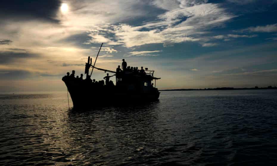 A boat seen last month carrying Rohingya people