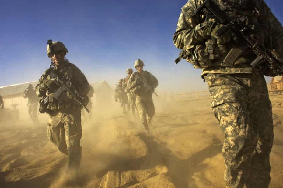 2008: US Army soliders from 1-506 Infantry Division set out on a patrol in Paktika province, situated along the Afghan-Pakistan border.