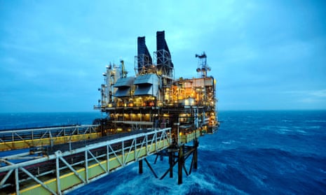 A BP oil platform in the North Sea