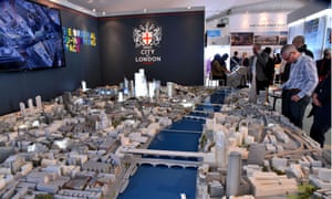 A scale model of the City of London at the Mipim conference in Cannes.