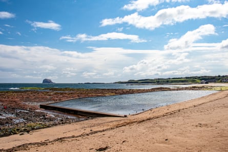 The tidal pool is home to hermit crabs, limpets, barnacles, snails, seaweeds and the odd anemone.
