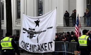 Thousands attended a pro-gun rally at Virginia’s state capital on 20 January 2020.