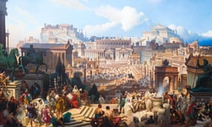 An 18th-century painting of The Martyr of Saint Agnes in the Roman Forum, with the hills behind.