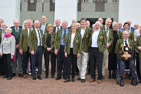 1980 Moscow Australian Olympians during a visit to Parliament House, Canberra