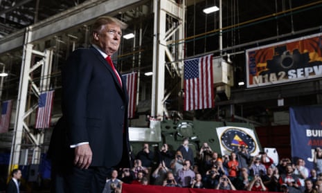 Donald Trump at the Lima Army Tank Plant Wednesday.