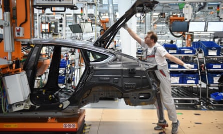 An Audi production line in Ingolstadt, Germany