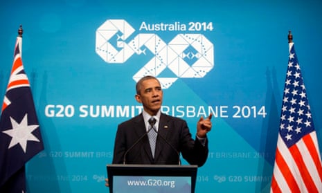 US president Barack Obama at the G20 in Brisbane