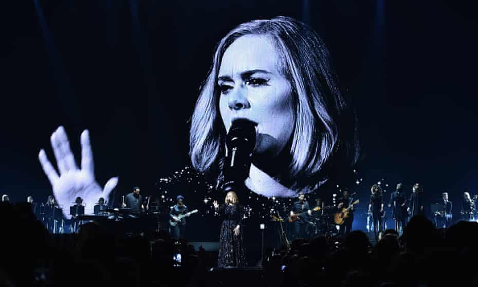 Adele performs in Belfast